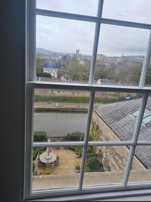 White window frame painting